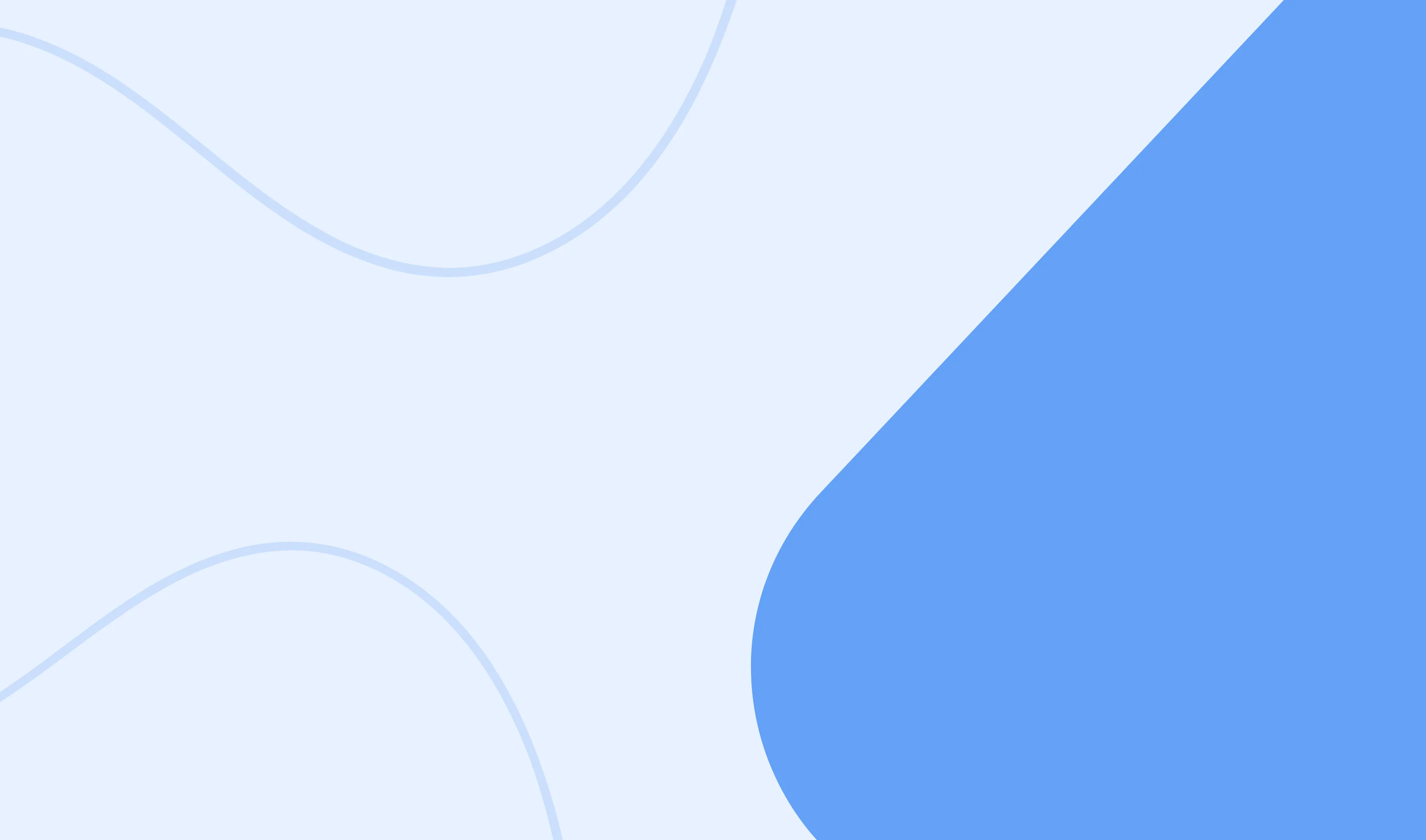 Blue background.